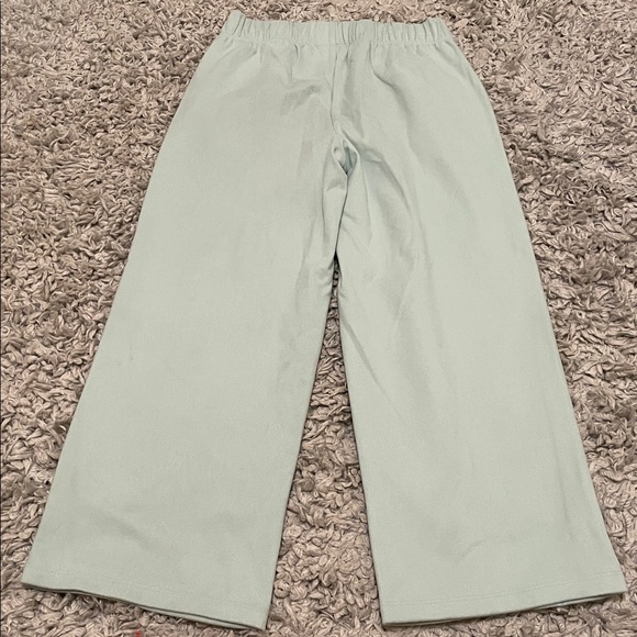 Cat & Jack Mint Green Brushed Knit Hoodie & Wide Leg Pants Outfit, Size S (6/7) - Picture 7 of 8